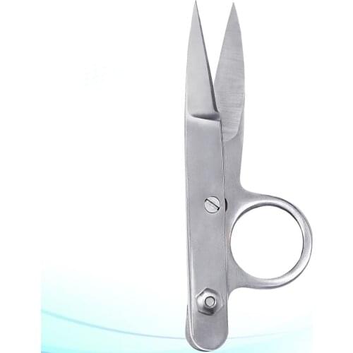 Stainless Steel U-shape Sewing Scissors Practical Embroidery Clippers Circle Cross Stitch Snips DIY Supplies Thread Cloth Cutter
