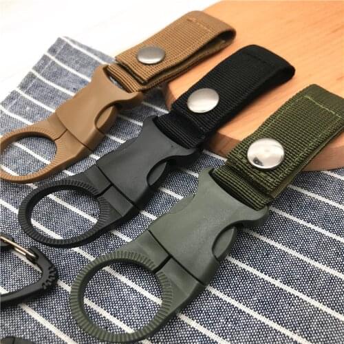Outdoor Military Nylon Carabiners Webbing Buckle Hook Water Bottle Holder Clip EDC Climb Equipment Belt Backpack Hanger Camp