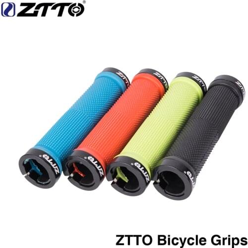 1Pair ZTTO Cycling Lockable Handle Grip Anti slip Grips for MTB Folding Bike Handlebar bicycle parts AG-16 Alloy + Rubber