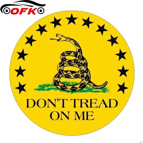 Dont Tread on Me Snake Warning PVC Car Sticker Vinyl Sunscreen Window Styling Accessories Decorative Waterproof 15cm*15cm