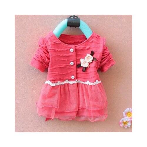 1piece /lot) 100% cotton 2020 NEW red baby girl outwear free shipping