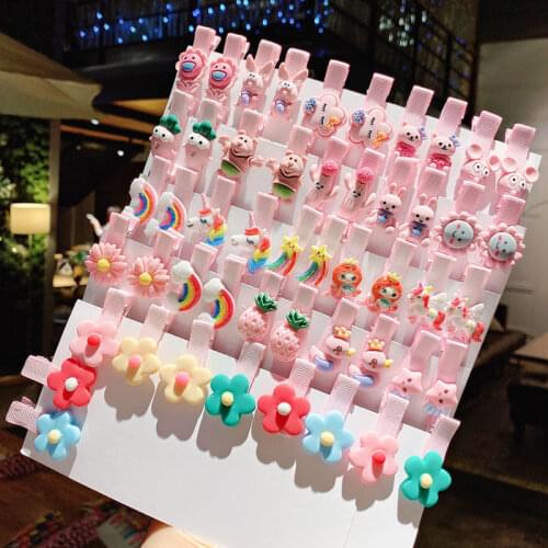 10PCS/Set 2021 New Girls Cute Colorful Cartoon Flower Fruit Hairpins Sweet Hair Clips Headband Barrette Fashion Hair Accessories