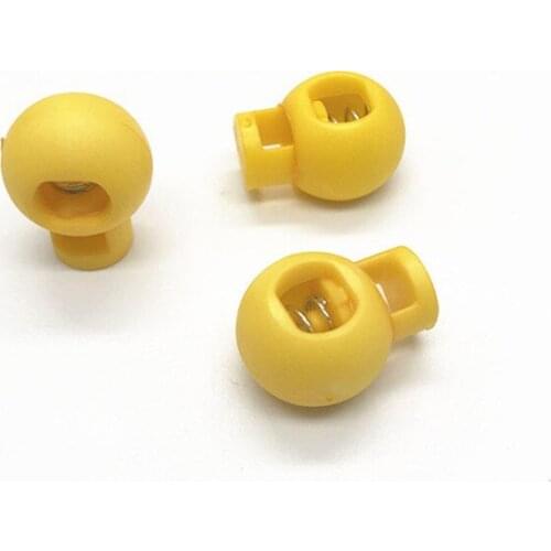10Pcs Plastic Ball Round Sewing Spring Stop Cord Lock Ends Toggle Stopper Clip for Sportswear Clothing Shoes Rope DIY Craft