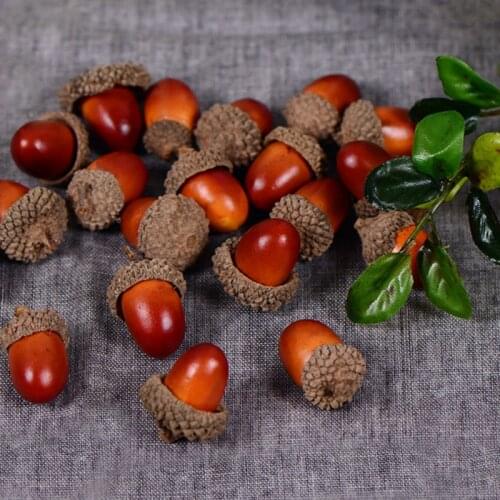 20pcs 3cm Foam Pine Cones Mini Artificial Fake Foam Fruit And Vegetables Berries Flowers Wedding Christmas Tree Deco