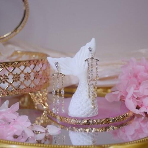 2020 New Fahion Womens Earrings Delicate Tassels Earrings for Women Bijoux Korean Boucle Weeding Girl Gifts Jewelry Wholesale