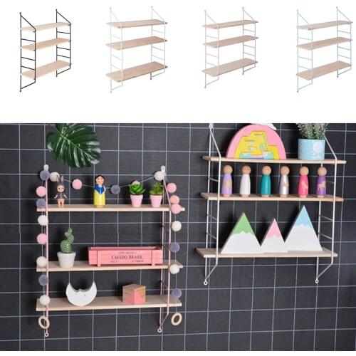 3 Layer Wall Hanging Wooden Shelves Floating Wall Shelf Home Decor