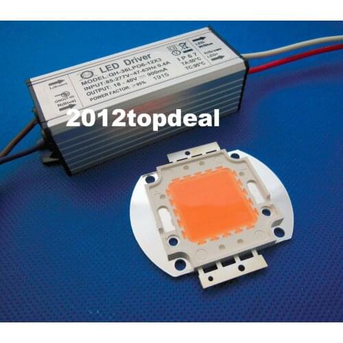 30W LED Waterproof Driver Supply + 30w full spectrum led grow 380-840nm