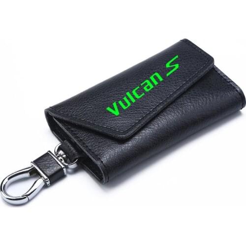 3D cowhide Key key case Holder Chain Collection Keychain for KAWASAKI VN 650 VULCAN S VN650 VULCAN Logo Motorcycle Badge Keyring
