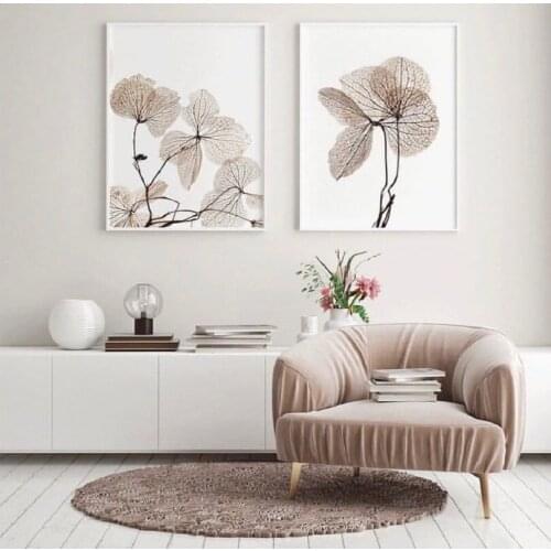 Hollow Out Elegant And Graceful Withered Leaves Canvas Decorative Painting Wall Picture For Living Room Bedroom Home Decor