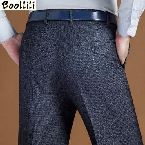 29-44 Featured Summer Business Baggy Pants For Men Spring Autumn Big Size Male Brand Formal Thin Stretch Office Dress Trousers