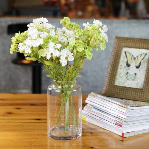 44cm Artificial Flowers Bouquet In Vase For Home Wedding Table Decoration Accessory Diy Mothers Day Gift Cheap Silk Carnation