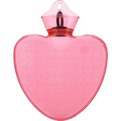 Heart shape pvc hot water bottle