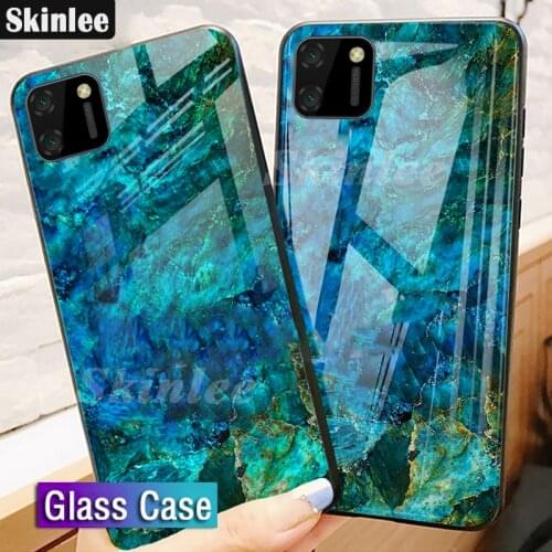 Skinlee For Realme C11 2021 Case Tempered Glass Case With Soft TPU Frame Shockproof Back For Realme C11 Cover