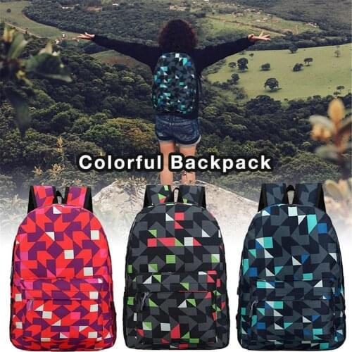 Colorful Backpack Schoolbag Travel Storage Bag Nylon Large Capacity Backpack For Outdoor Camping, Field Adventure, Outdoor Sport