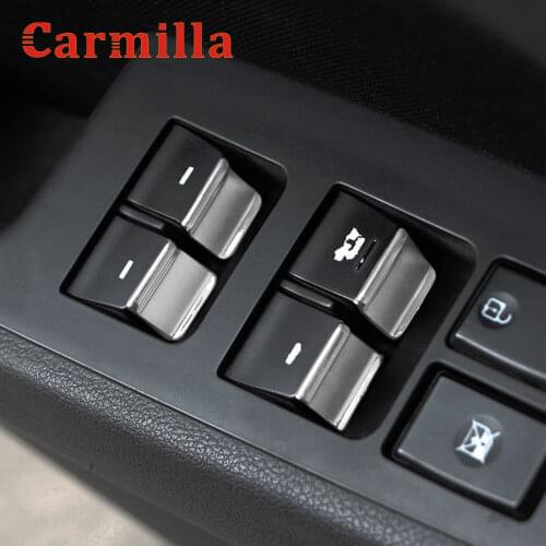 Carmilla Interior Decoration Mouldings Accessory for Hyundai Tucson 2015 - 2020 Car Door Window Switch Lift Button Cover Trim