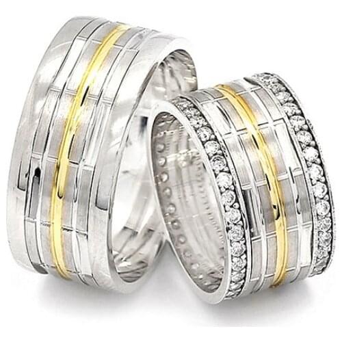 Couple Wedding Ring Sterling Silver 925 Woman And Man Luxury Jewelry Bands Engagement Anniversary Anatolian Civilization Models