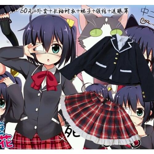 Chuunibyou Demo Koi Ga Shitai Cosplay Costumes School Girl Uniforms Suits Takanashi Rikka Girl Dress Anime Halloween Clothes