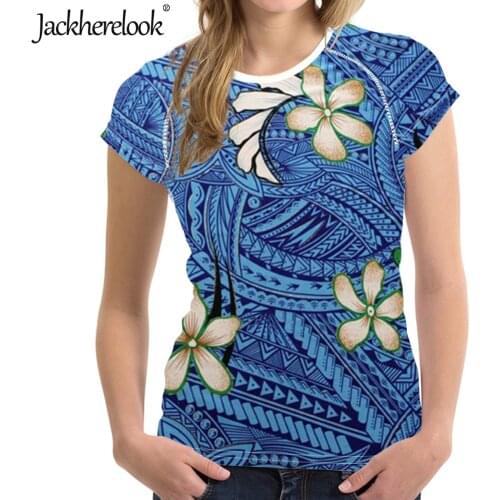 Jackherelook Samoan patterns Polynesian Summer Fashion T Shirt Women Summer Woman Top Tees Harajuku Street Casual Female Clothes