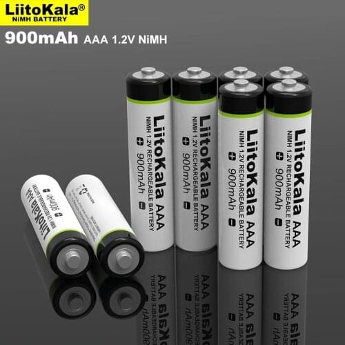 LiitoKala original AAA NiMH battery 1.2V rechargeable battery 900mAh for flashlight, toys Rechargeable battery microphone