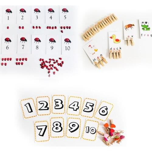 Montessori Materials Montessori Cards Set Preschool Educational Learning Toys For Children Juguetes Brinquedos YI2744H