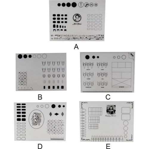 New Professional Clear Silicone Stamping Decals Nail Art Plate Color Pat Washable Mat Table Transfer Tools 1PC