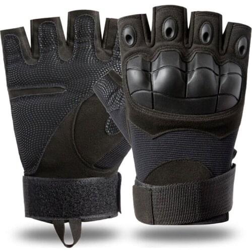 Black Color FingerlessTactical Gloves Men Women Outdoor Protective Sports Training Army Military Special Forces Riding Gloves