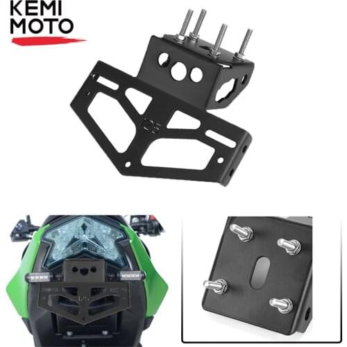 KEMiMOTO License Plate Holder Frame For KAWASAKI Z125 Bracket Fender Eliminator Kits Z 125 2017 2018 2019 Motorcycle Accessories