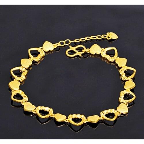 Luxury Retro Love Women Fashion Charm Bracelet Muslim Gold Jewelry Bride Married Couple Friendship Bracelet Gift Wholesale