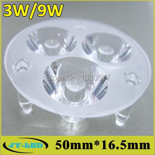 28pcs/pack 3W 30 degree Lens LED light cups led bulb Light source integration lens DIY Accessories 50mm For LED Spotlight