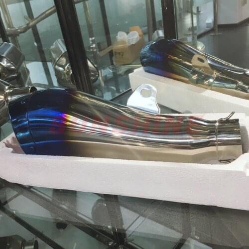 51mm Universal Motorcycle Exhaust Muffler Motorcross Modified Escape Moto Stainless Steel Pipe For MT10 ZX6R Z1000 Z250 CB500 R6