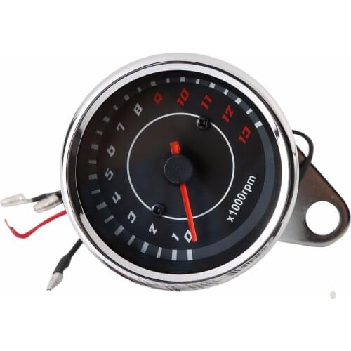 Universal Motorcycle 13000 RPM Tachometer Speedometer Gauge LED Backlight 12V Tacho Gauge Odometer Speedometer