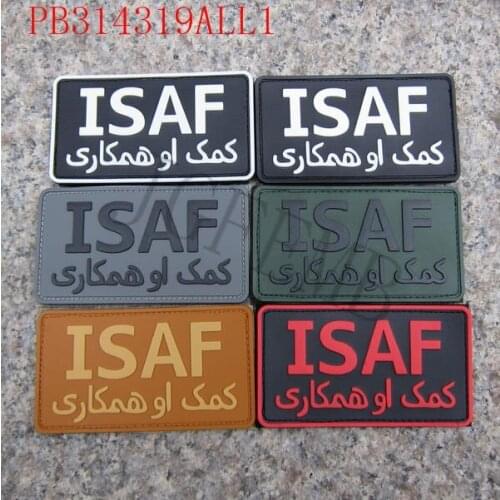 ISAF International Security Assistance Force Military Tactical Morale 3D PVC patch