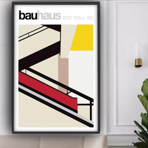 Weimar 1923 Bauhaus Staircase poster Canvas Painting Modular Wall Art Pictures for Living Room Poster and Prints Home Decor