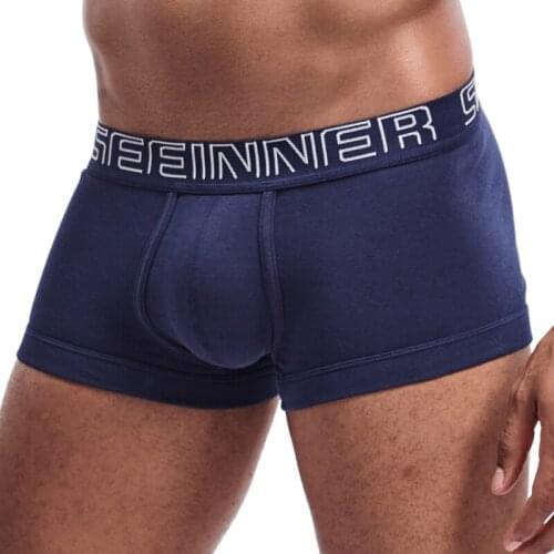 Mens Boxers Shorts Cotton Sexy Men Underwear Mens Underpants Male Panties Shorts U Convex Pouch for Gay