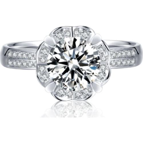 Authentic Original Design 925 Sterling Silver Rings Women Diamond Fine Jewelry Luxury Exquisite Elegant Engagement Wedding Party