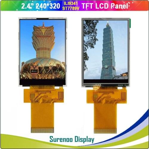 2.4" inch 240*320 40P/0.5 8/16 MCU 3/4 L Serial SPI TFT LCD Module Display Screen LCM ILI9341 ST7789V w/ Resistive Touch Panel