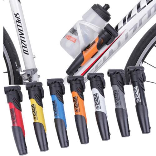 2021 Hot Mini Portable Bicycle Pump High Pressure Air Pump Tire Inflator With Barometer For Bicycle Black/Silver