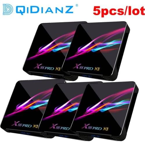 5pcs/lot X88PRO x3 Android 9.0 8K Dual Wifi BT Media player Play Store Free App X88 PRO Amlogic S905X3 Set top BOX PK HK1MAX H96