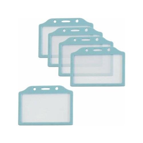 Horizontal Business Working ID Credit Card Badge Holder Clear Pouch Case 5PCS