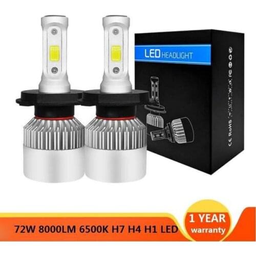 Auto Bulbs 12V Car Headlight H4 LED H7 H1 H3 H11 H13 HB1 HB2 HB3 HB4 HB5 9003 9004 9005 9006 9007 72W 8000LM 4300K 6500K 8000K