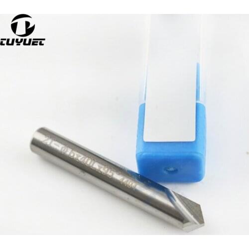 DW2095 tungsten Steel Double Groove flat drill D6x95°x40x2T 95°-2T Carbide End Mill Angel Milling Cutter