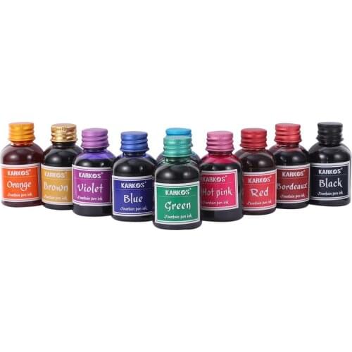 10 Bottles Calligraphy Pen Ink Fountain Dip Pen Ink Non-carbon Drawing Inks