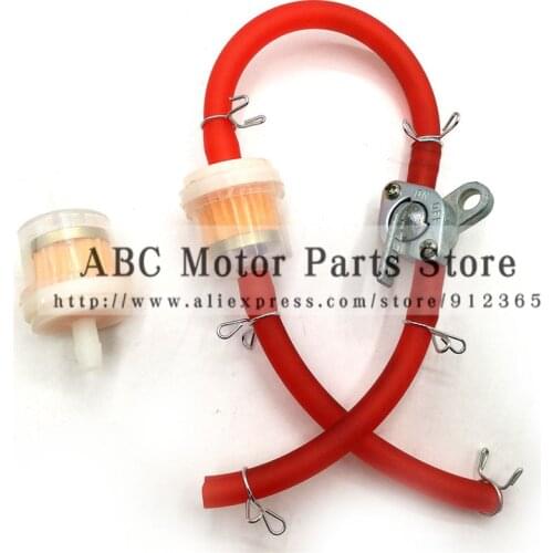 Oil Filter with petcock and colourful Fuel Oil Hose Kit For Motorcycle Racing Bike Scooter Dirt Pit Bike Use
