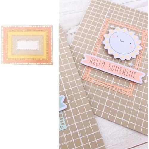 FRAMED RECTANGLES Metal Cutting Die Scrapbook Embossed Paper Card Album Craft Template Cut Die Stencils New for 2021 Arrive