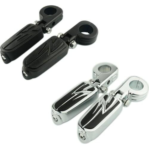 Motorcycle Foot Pegs Male Mount Front Rear Footrest Pedals For Harley Touring Electra Glide FLHT Heritage Softail Dyna