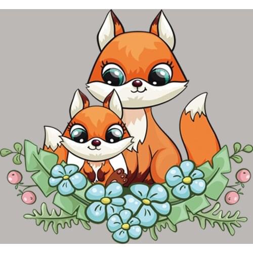 Fox Pattern Stickers On Clothes Fashion Tops Vinyl Appliqued Heat Transfer Diy Stripe Easy Print By Household Irons