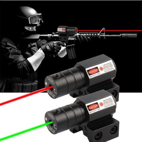 Hunting Tactical Red Dot Green Laser Scope Airsoft Rifle Mirror Hunting Adjustable 11mm/20mm Picatinny/Weaver Mountain Mount Las