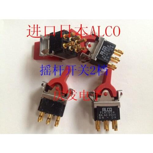 Original new 100% FLN1904 rocker switch 2gear 6pin gold plated foot 6A250V