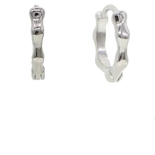 925 silver 10mm Hoop Earrings small thinck Women Jewelry Gold Silver Color Geometric Rectangle Hoops Earring Aretes Small Big