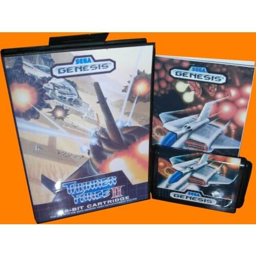 Thunder Force II With Box And Manual 16bit MD Game Card For Sega Mega Drive For Genesis